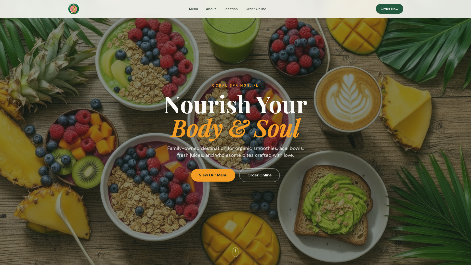 The Juice Kitchen website screenshot